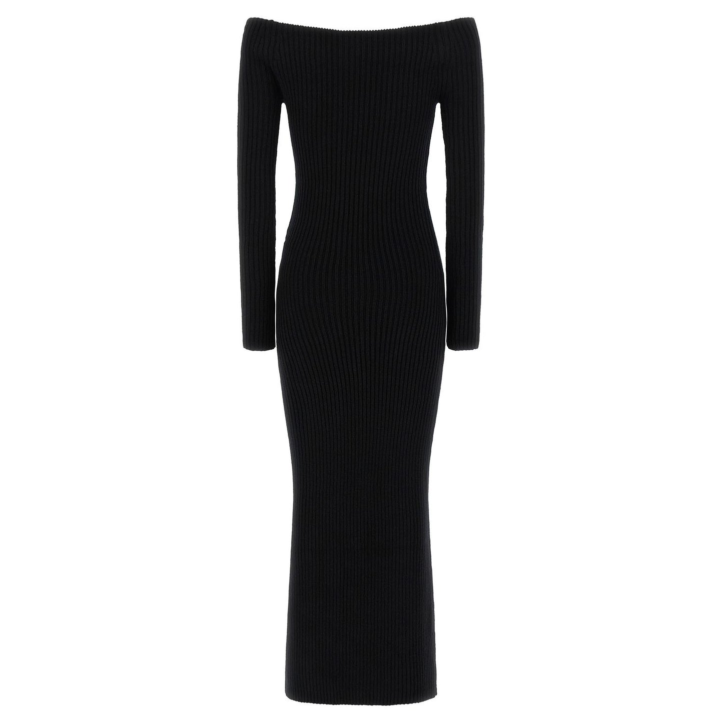 Max Mara Black Wool Long Dress
