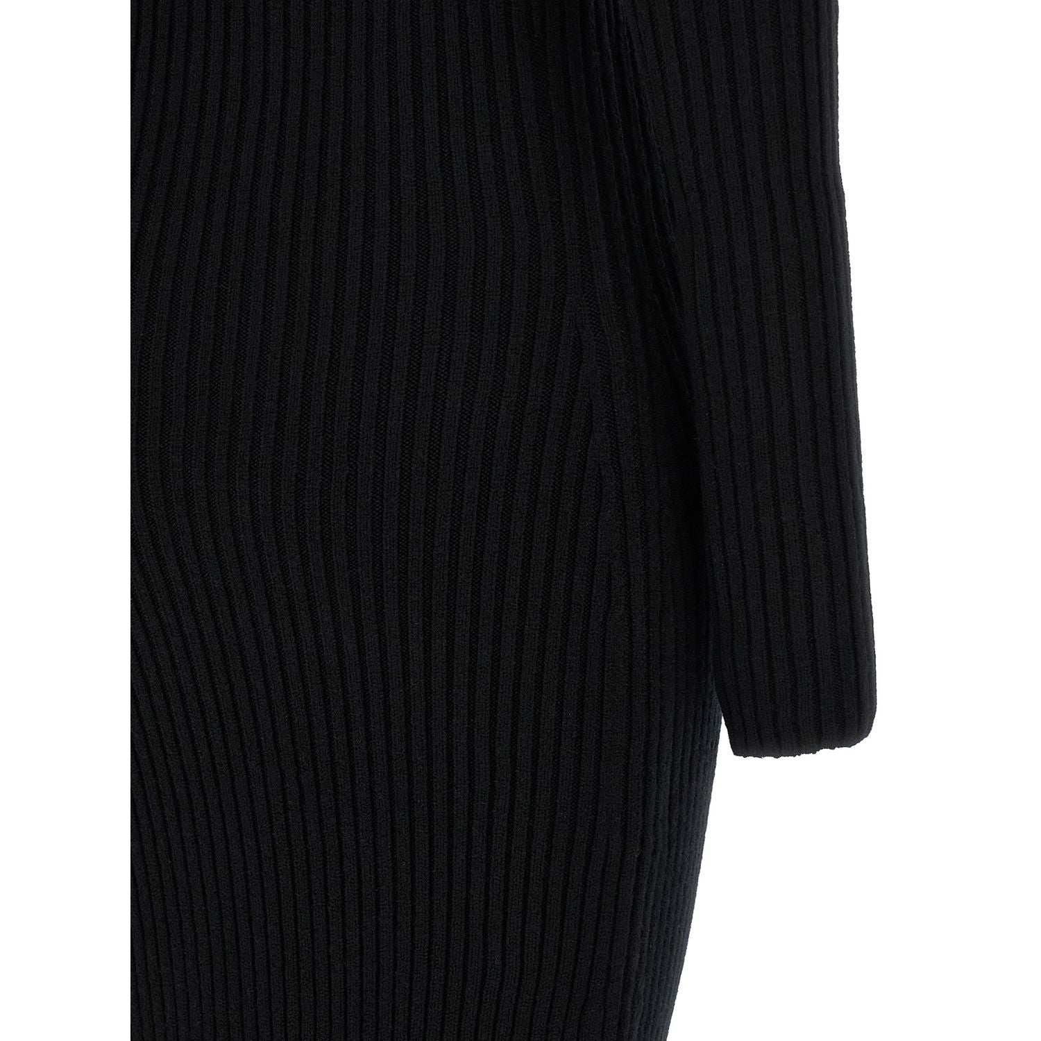 Max Mara Black Wool Long Dress