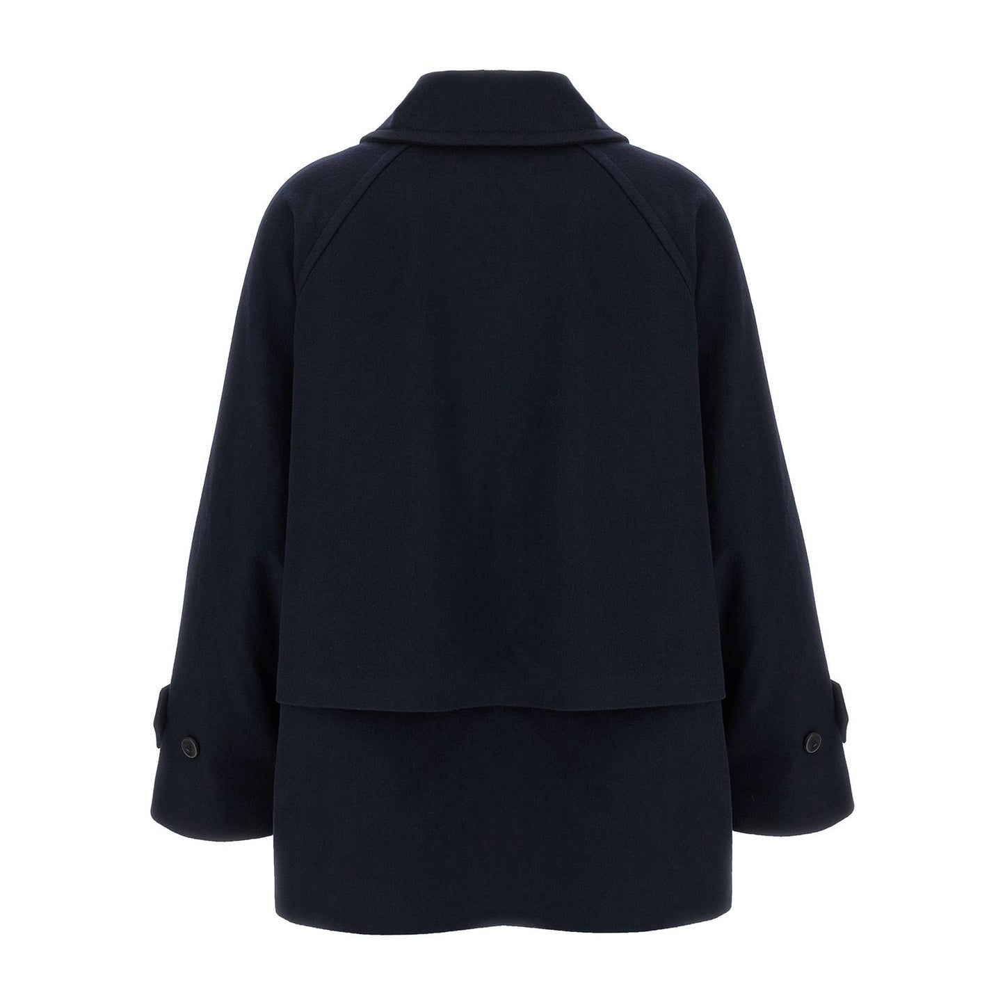Alberto Biani Blue Virgin Wool Coat