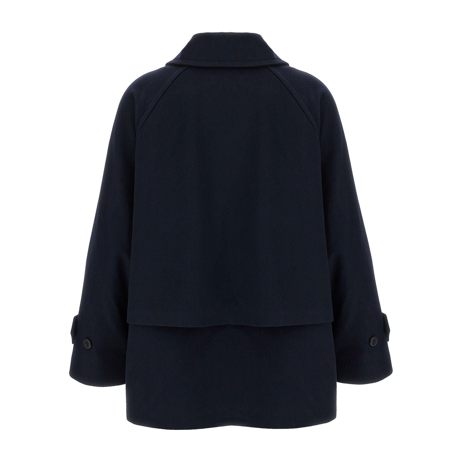 Alberto Biani Blue Virgin Wool Coat
