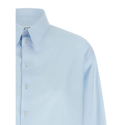 MM6 Maison Margiela Blue Cotton Blouse