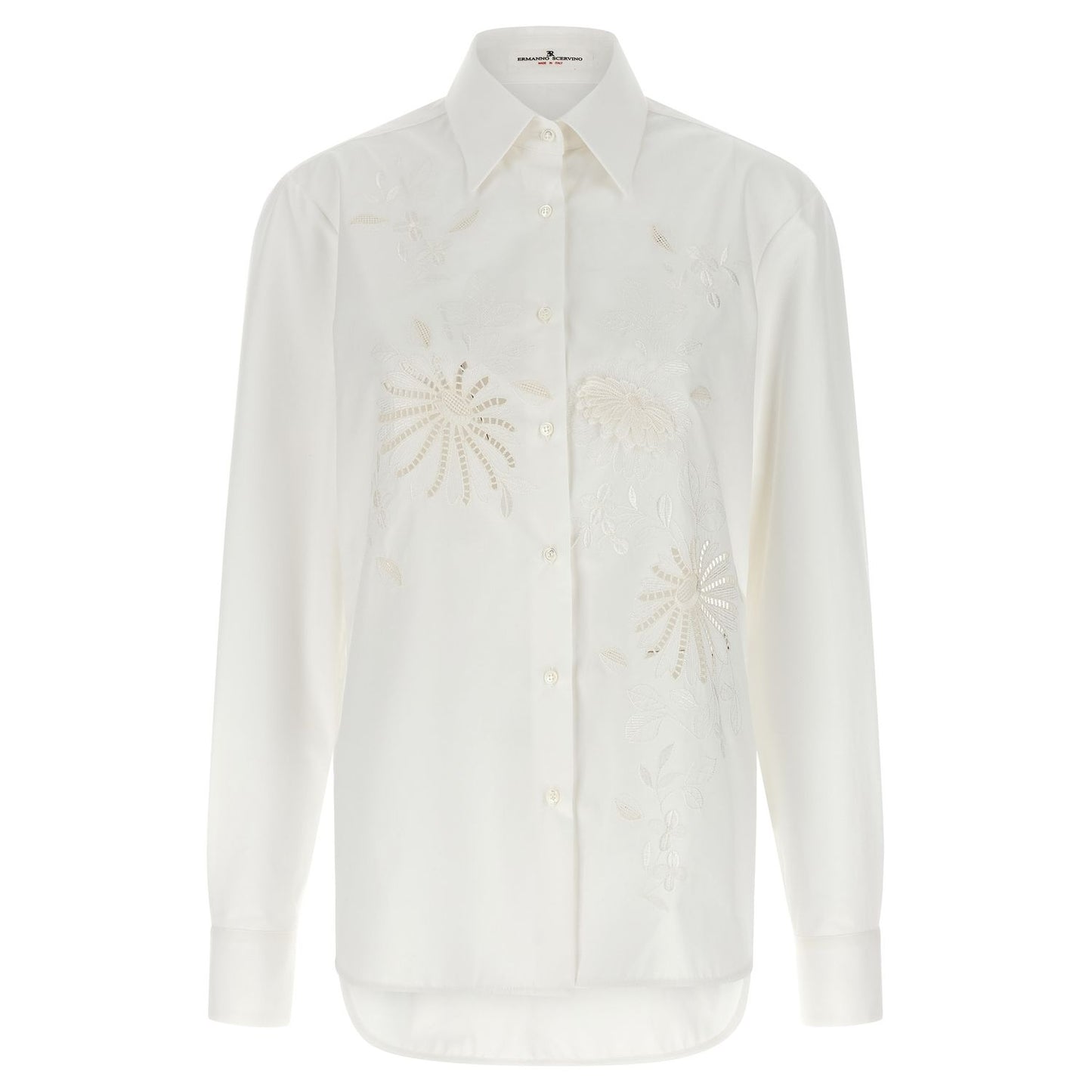 Ermanno Scervino White Cotton Blouse