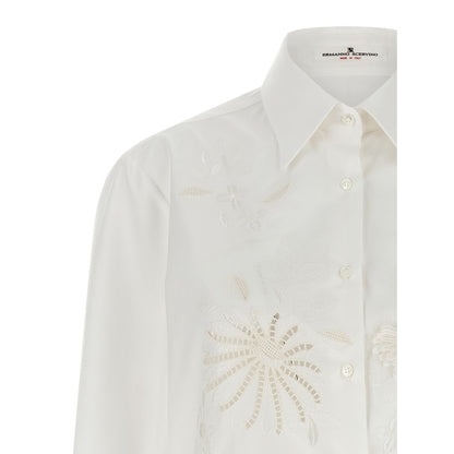 Ermanno Scervino White Cotton Blouse