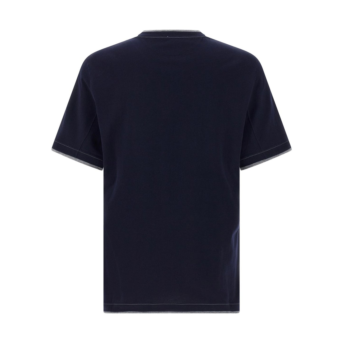 Brunello Cucinelli Blue Cotton T-Shirt