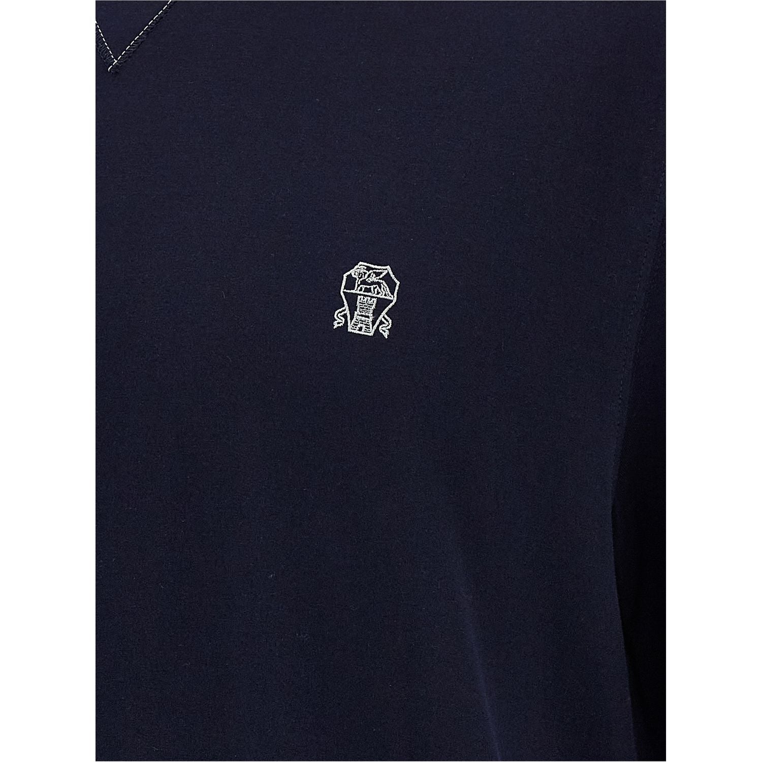 Brunello Cucinelli Blue Cotton T-Shirt