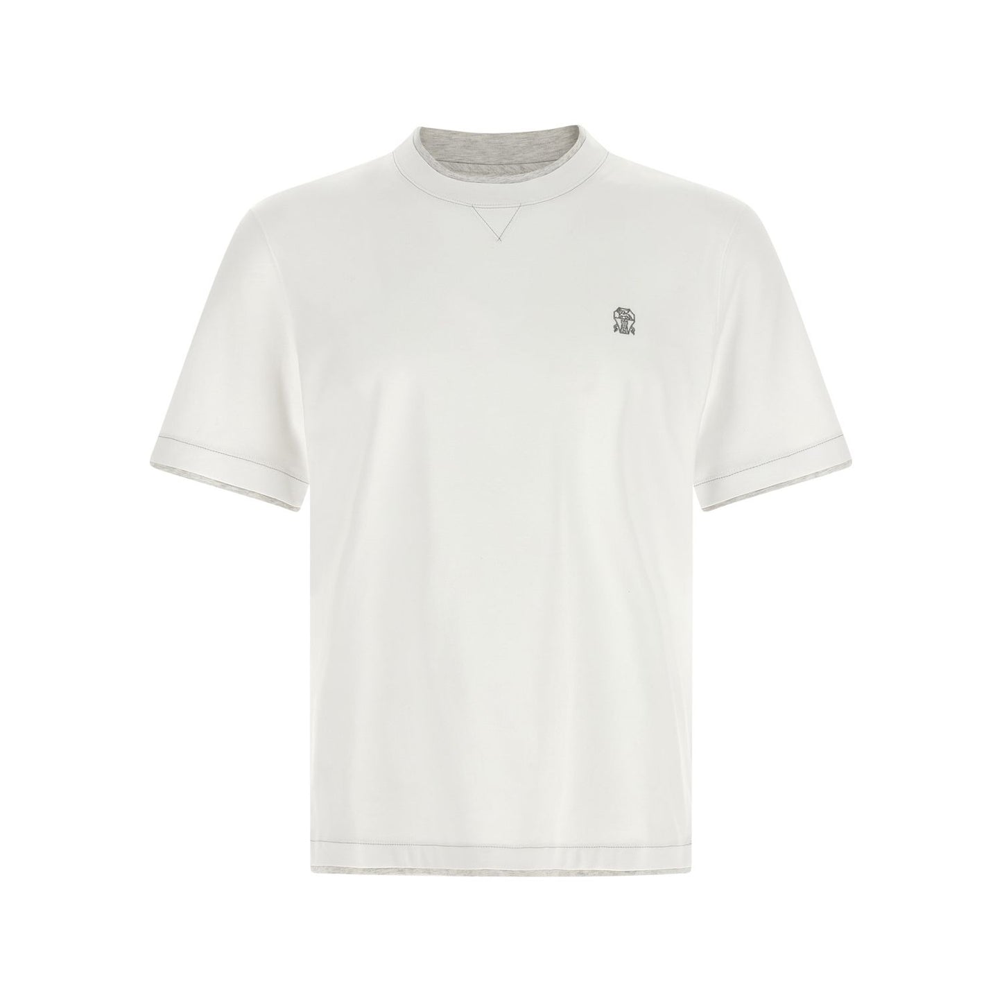 Brunello Cucinelli White Cotton T-Shirt