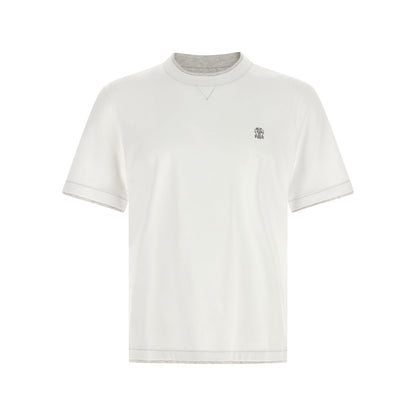Brunello Cucinelli White Cotton T-Shirt