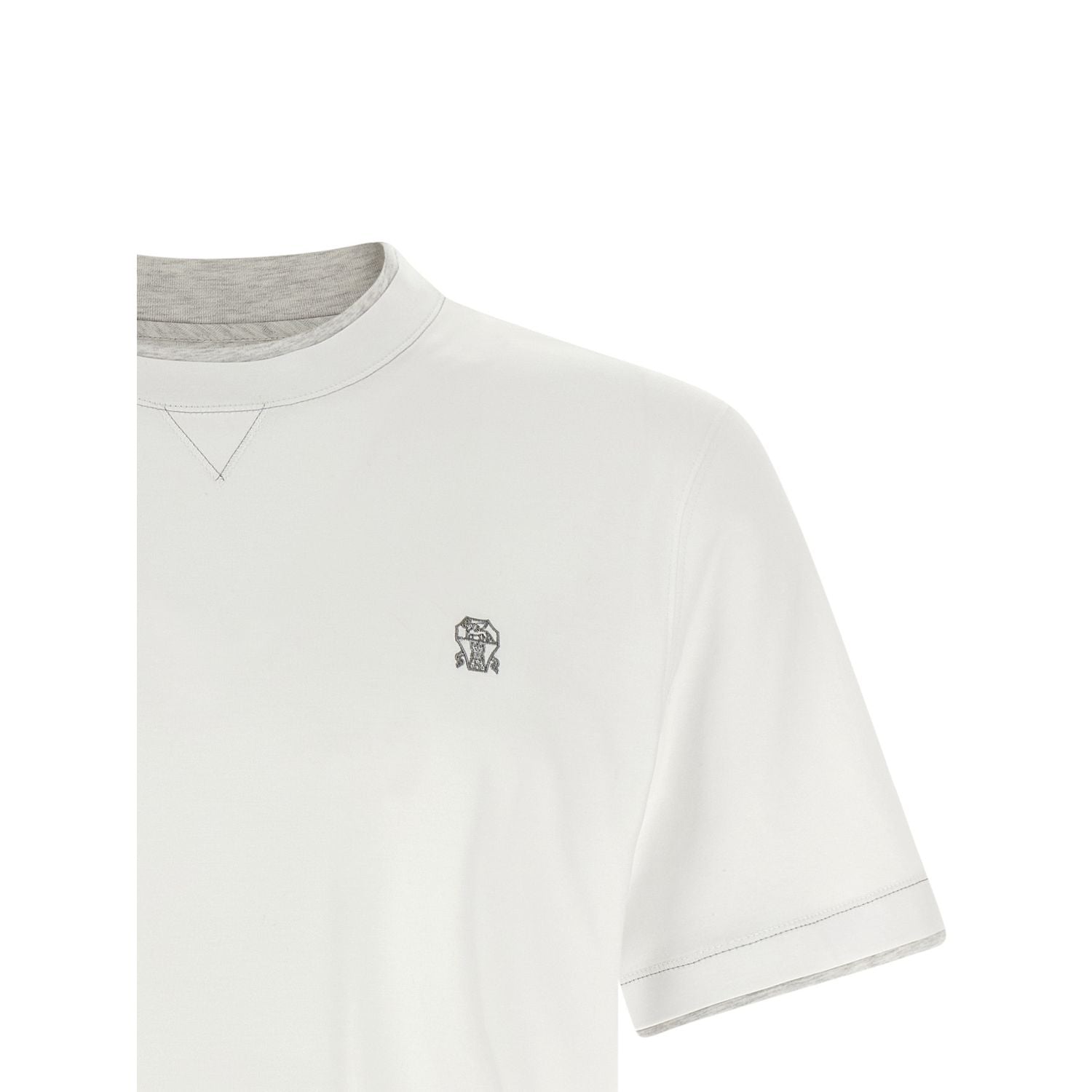 Brunello Cucinelli White Cotton T-Shirt