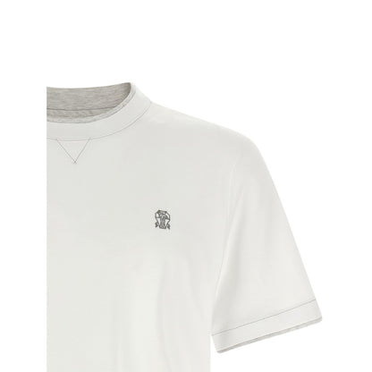 Brunello Cucinelli White Cotton T-Shirt