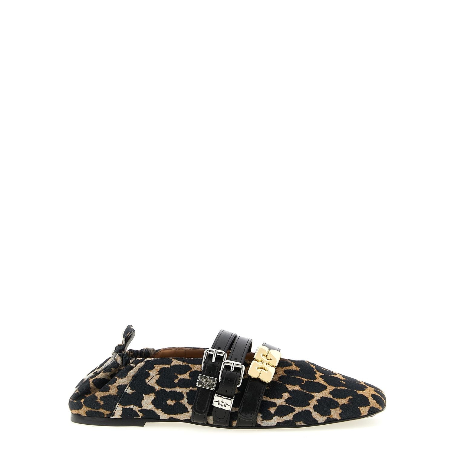 Ganni Multicolor Cotton Ballet Flats