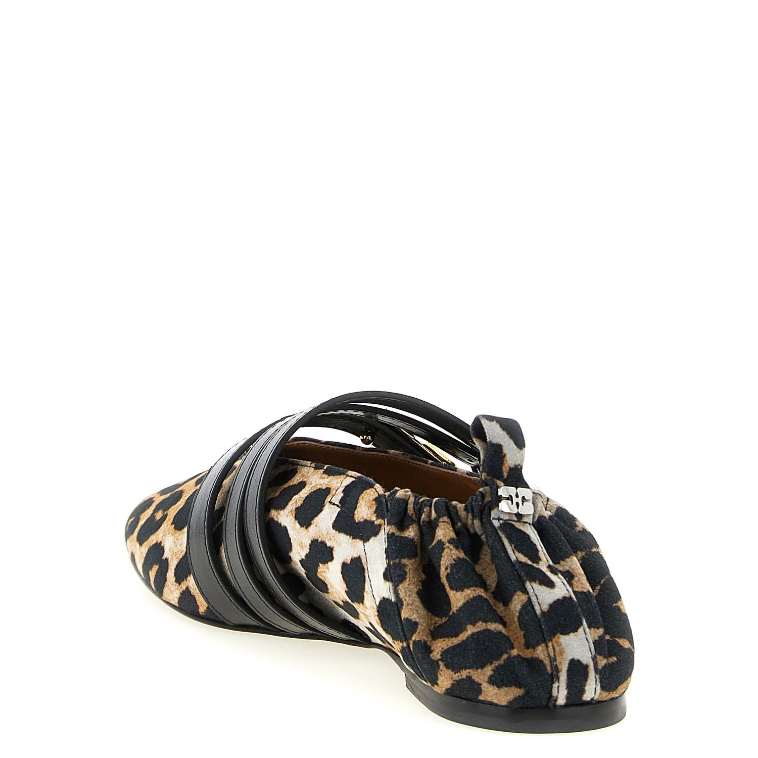 Ganni Multicolor Cotton Ballet Flats