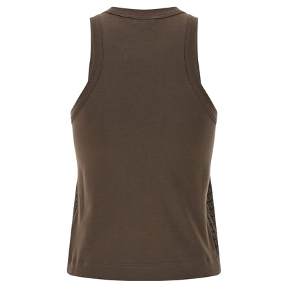 Brunello Cucinelli Brown Cotton Tank Tops