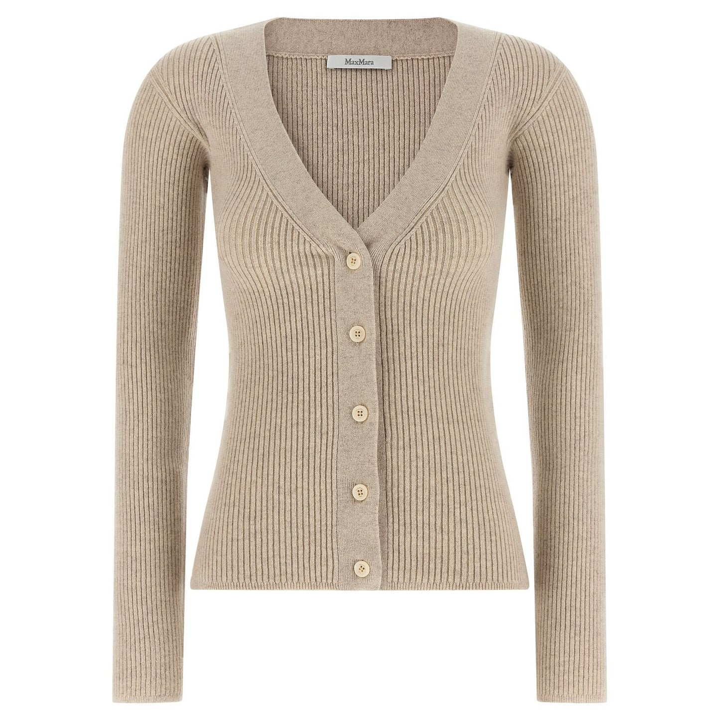 Max Mara Beige Wool Cardigan