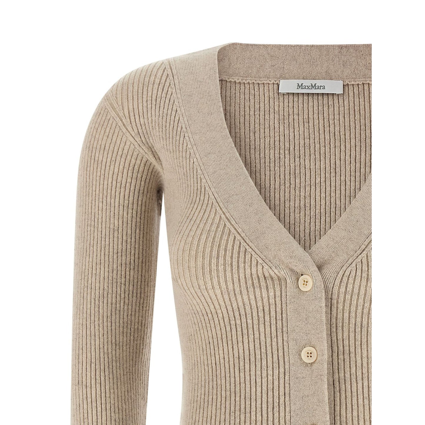 Max Mara Beige Wool Cardigan