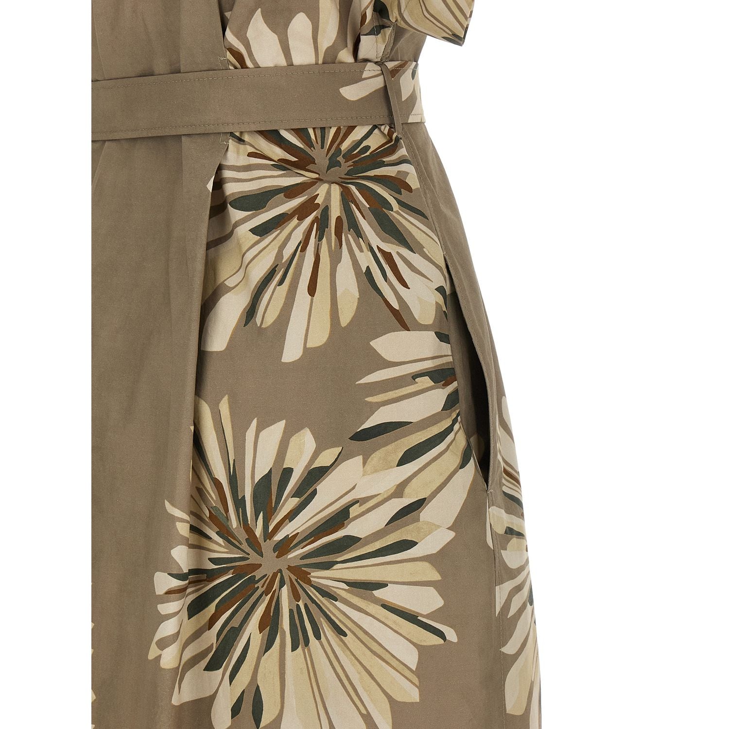 Brunello Cucinelli Bicolor Cotton Long Dress