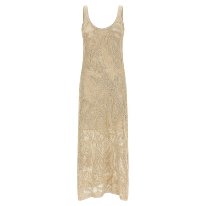 Brunello Cucinelli Beige Linen Long Dress
