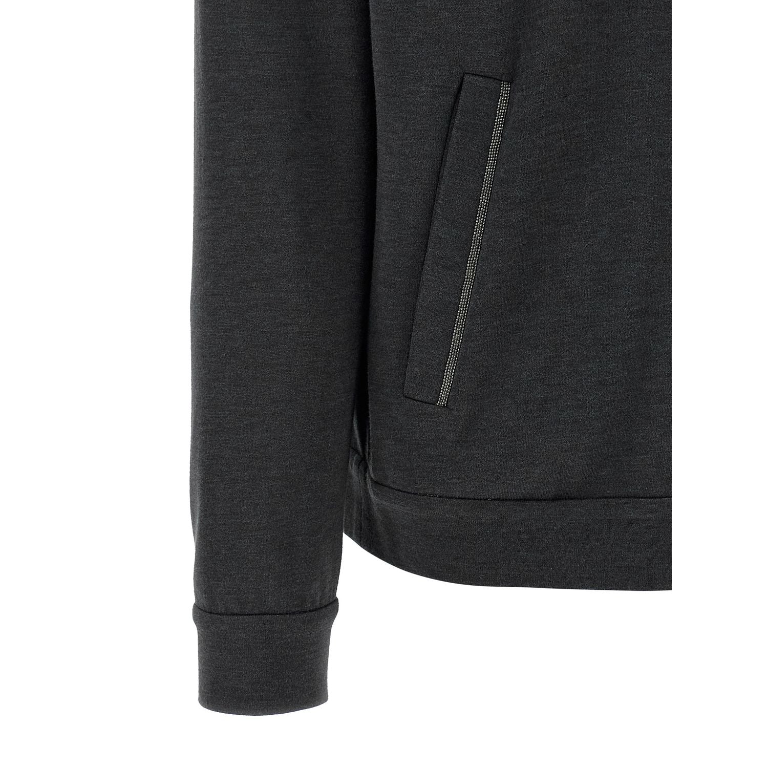 Brunello Cucinelli Gray Cotton Hoodie