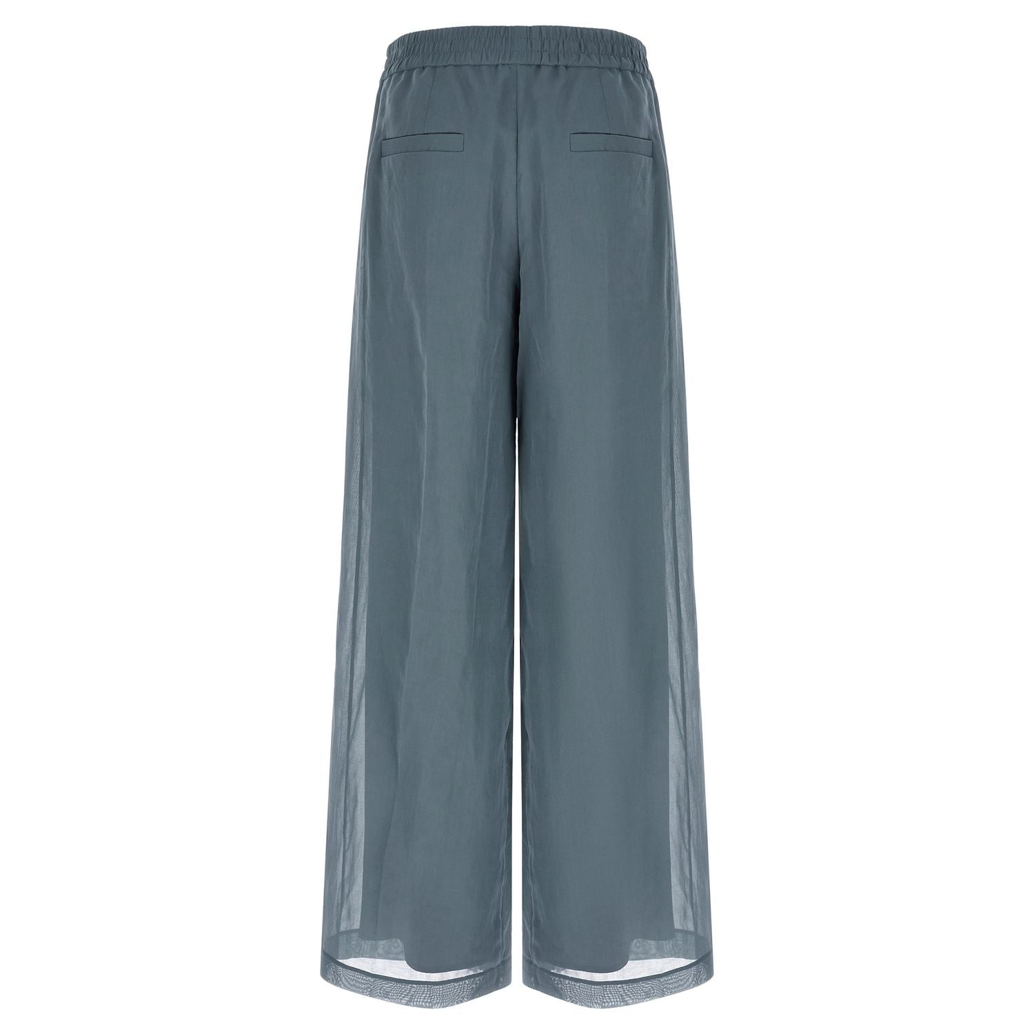 Brunello Cucinelli Blue Cotton Casual Pants
