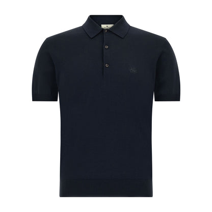 Etro Blue Cotton Polo Shirt
