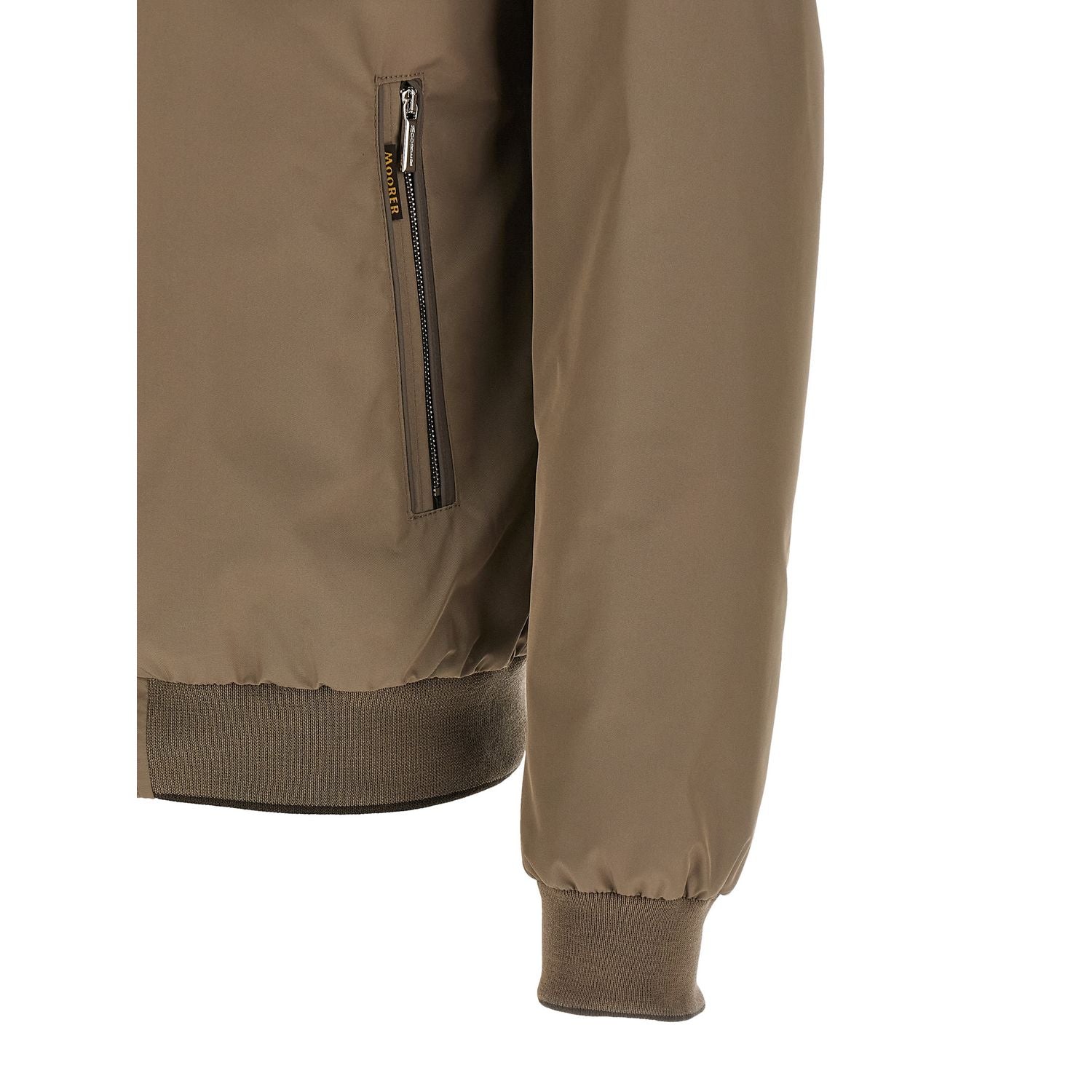 MooRER Beige Polyester Bomber
