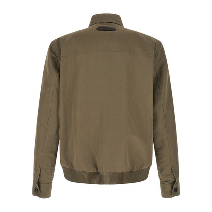 Brioni Bicolor Linen Full-Length Jacket