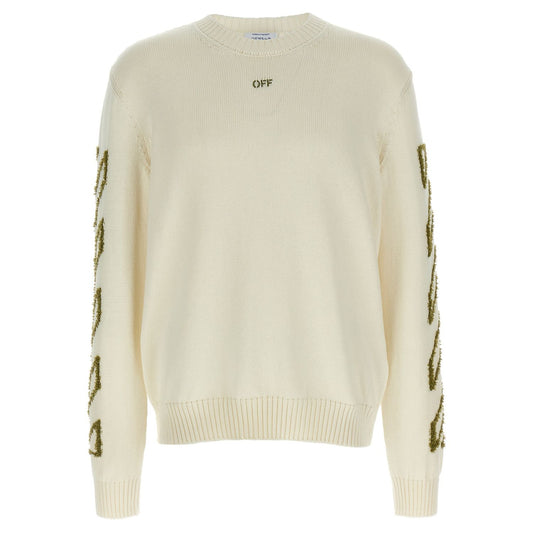 Off-White Beige Cotton Cardigan