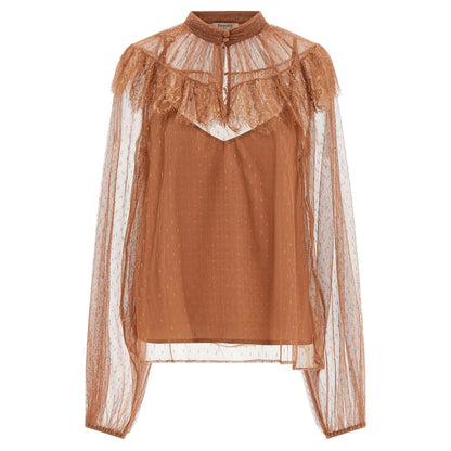 Twinset Brown Polyester Blouse