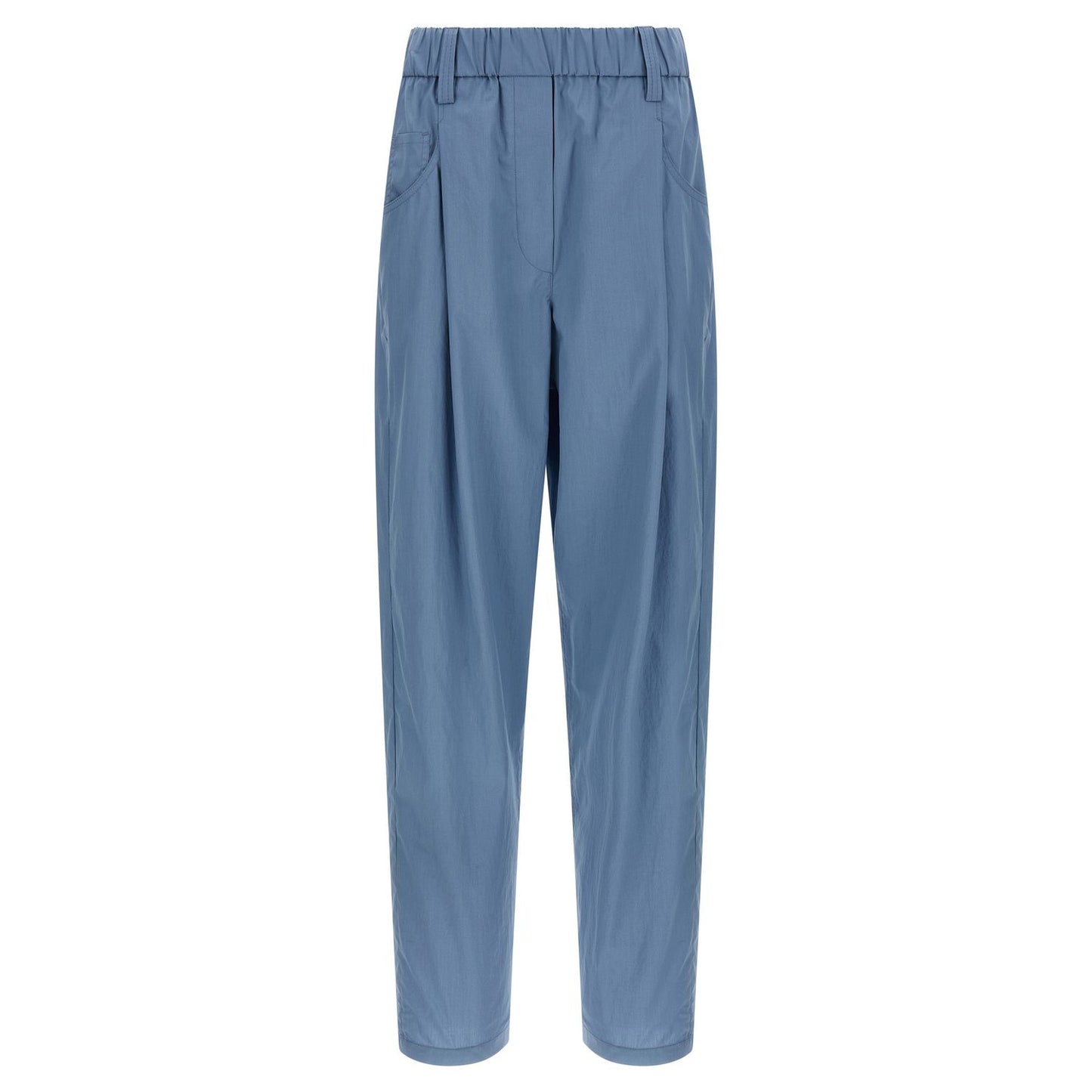 Brunello Cucinelli Blue Cotton Casual Pants
