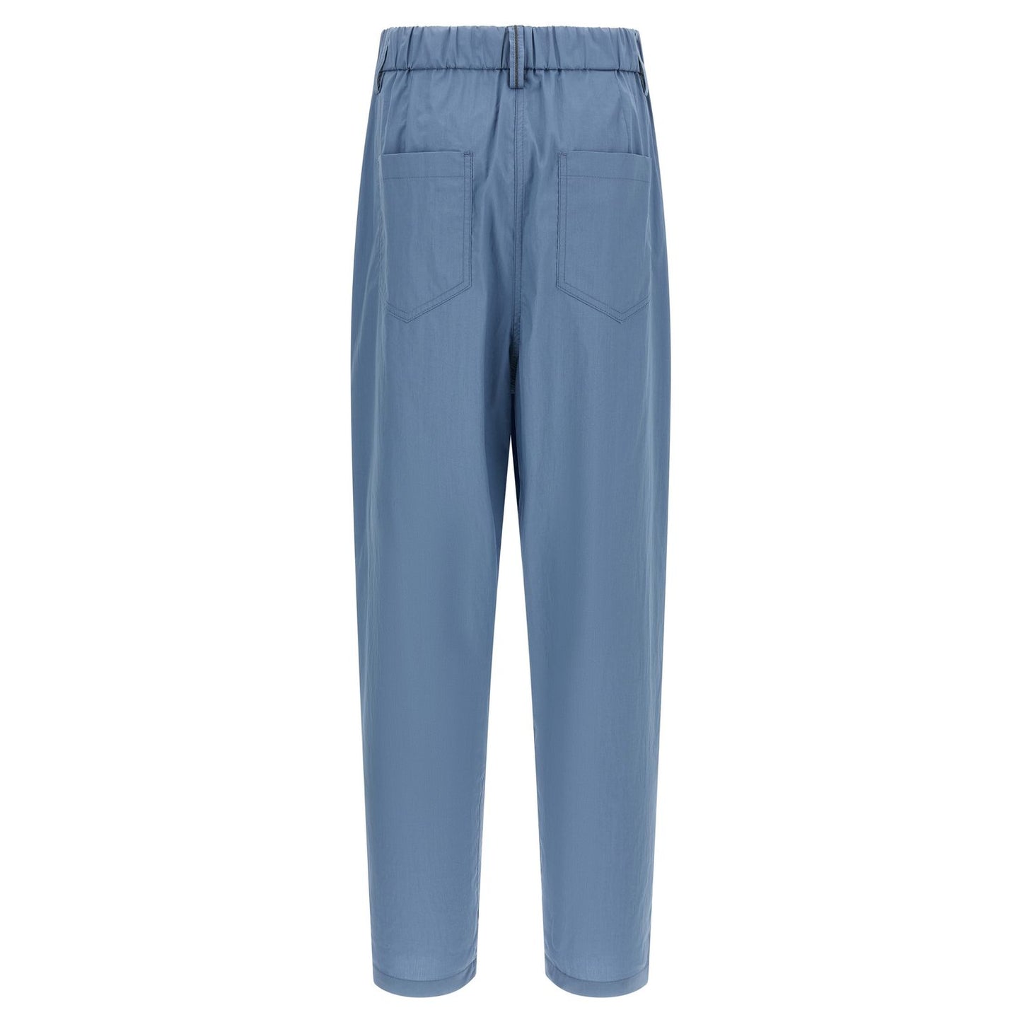 Brunello Cucinelli Blue Cotton Casual Pants