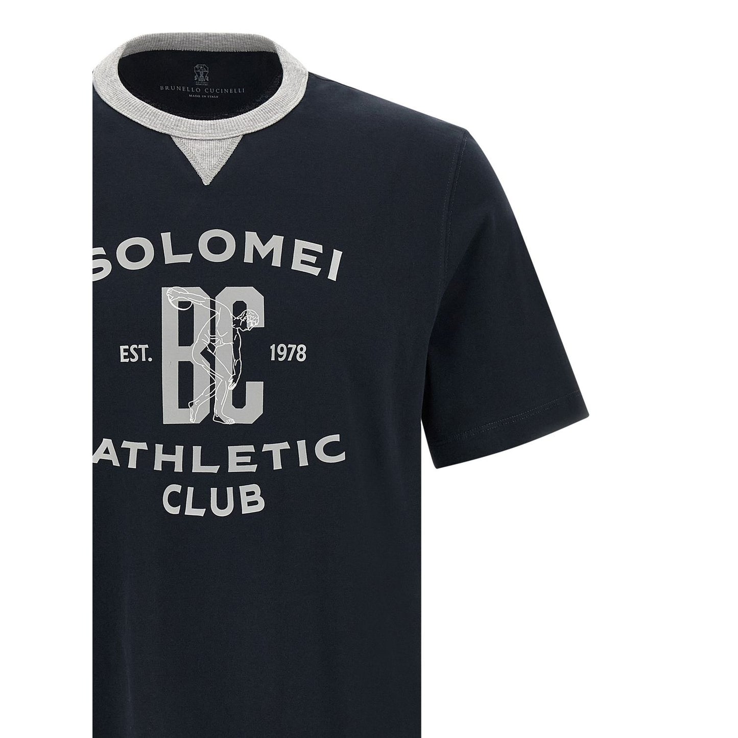 Brunello Cucinelli Blue Cotton T-Shirt