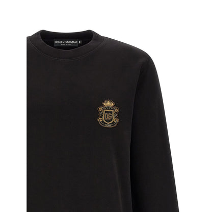 Dolce & Gabbana Black Cotton Sweatshirt