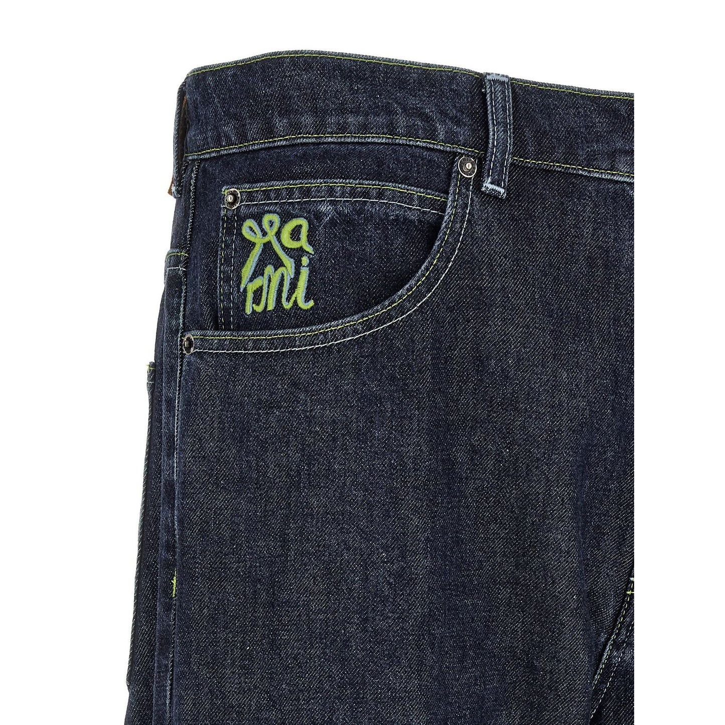 Marni Blue Cotton Straight-Leg Jeans