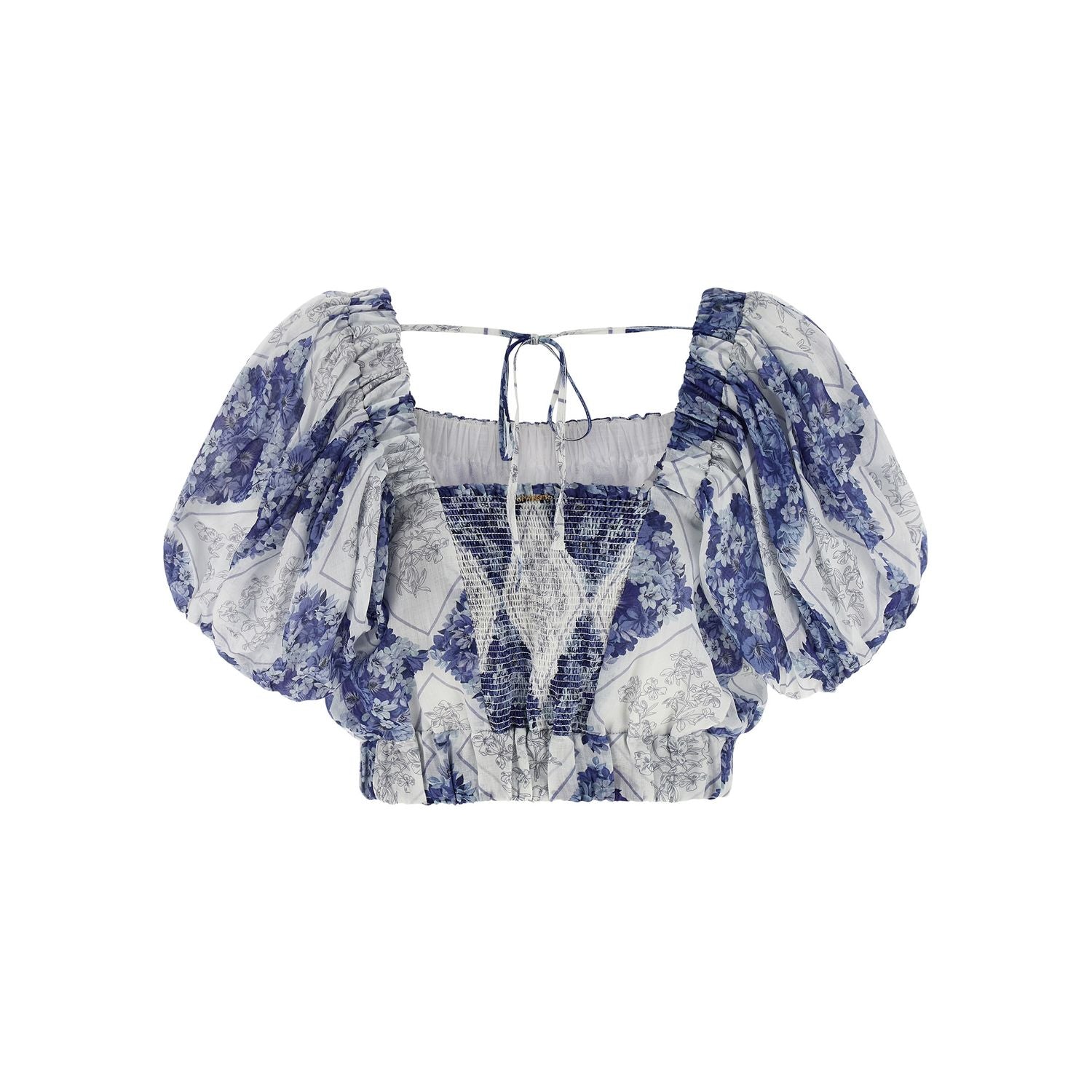 Twinset Blue Ramie Blouse