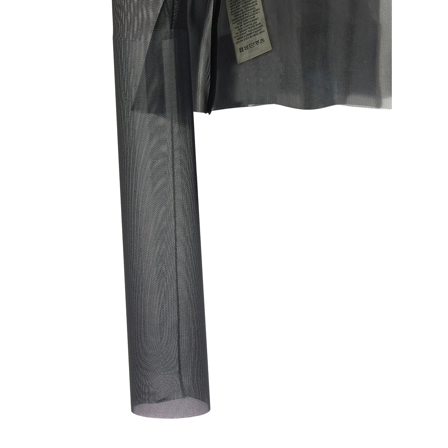Rick Owens Black Silk Full-Length Jacket