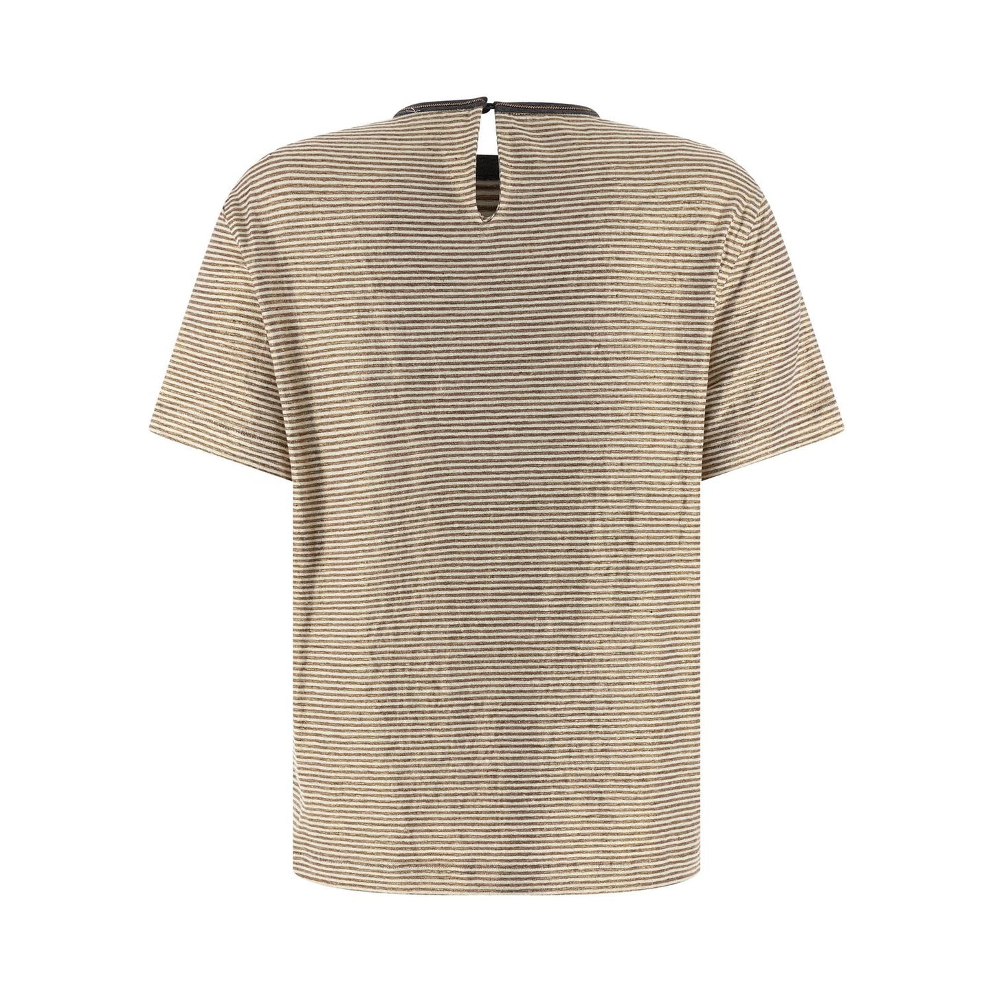 Brunello Cucinelli Multicolor Linen T-Shirt