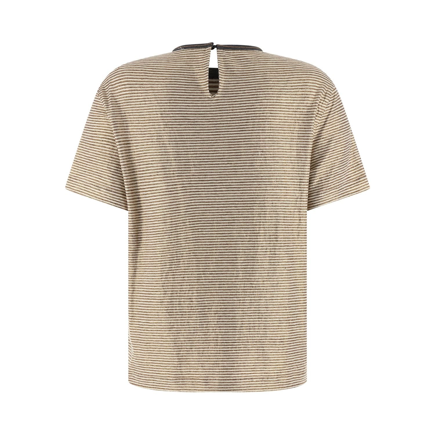 Brunello Cucinelli Multicolor Linen T-Shirt