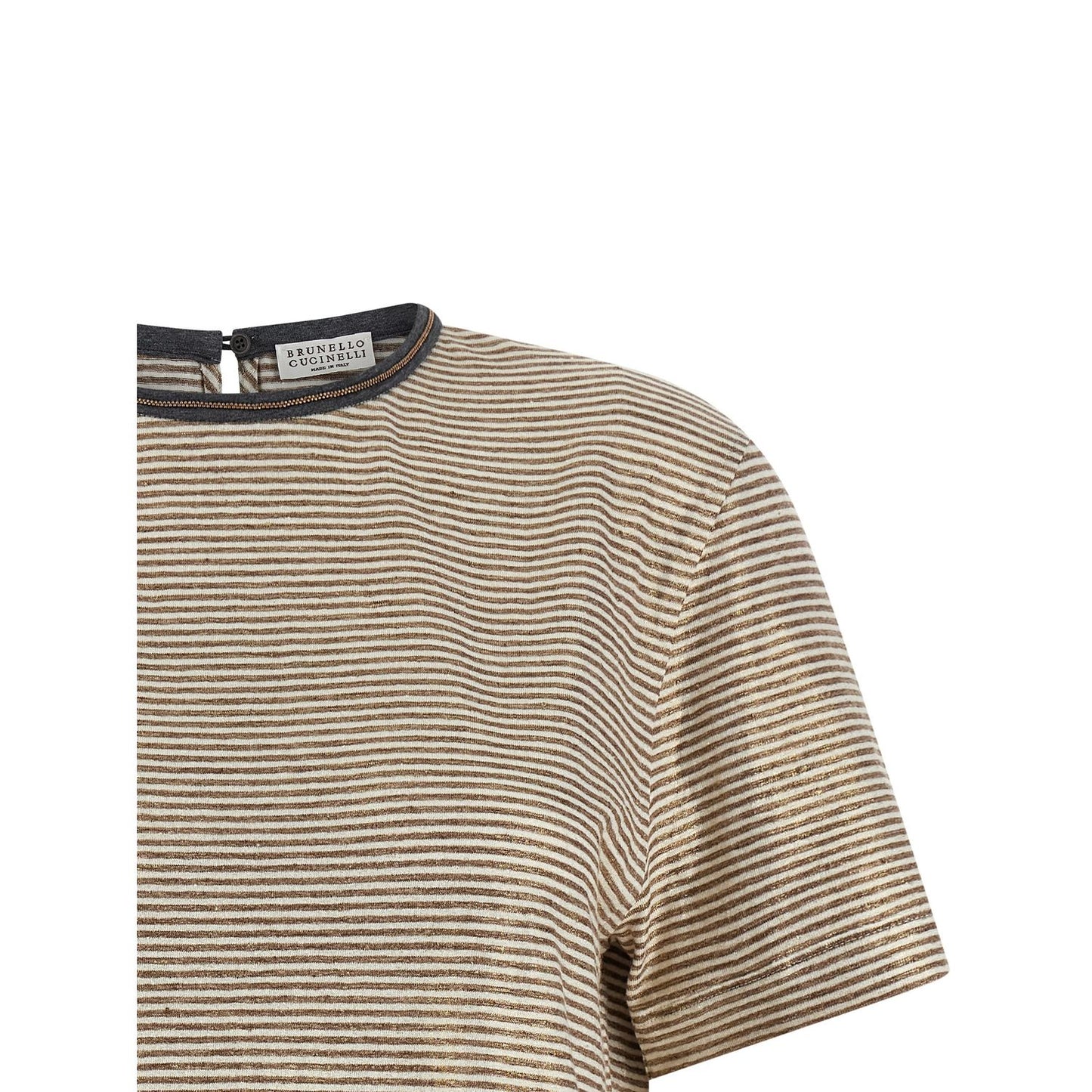Brunello Cucinelli Multicolor Linen T-Shirt