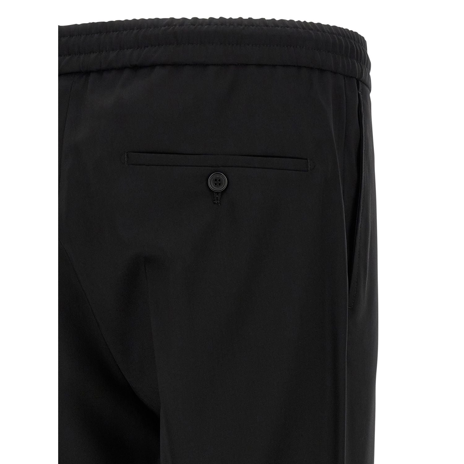 Incotex Black Virgin Wool Casual Pants