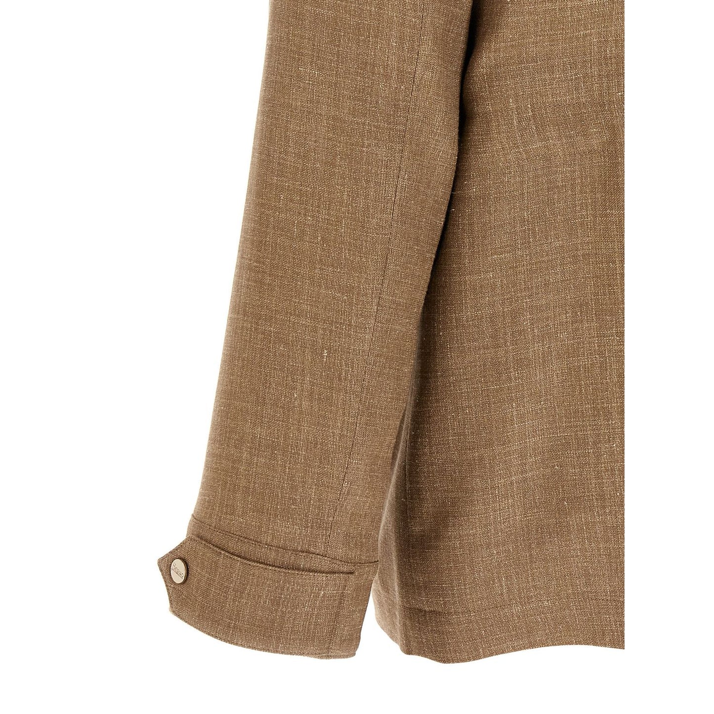 Herno Beige Wool Full-Length Jacket
