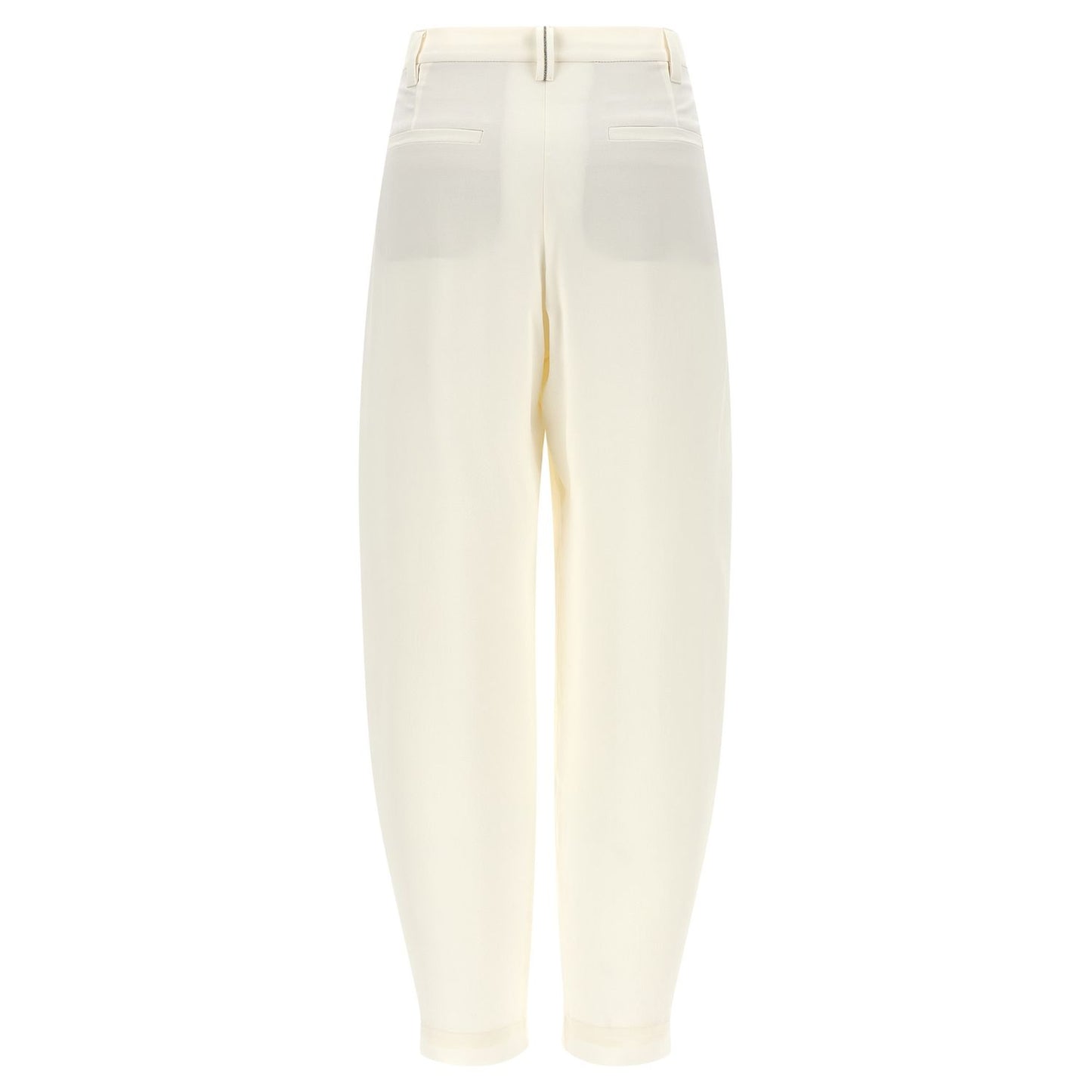 Brunello Cucinelli Beige Viscose Casual Pants