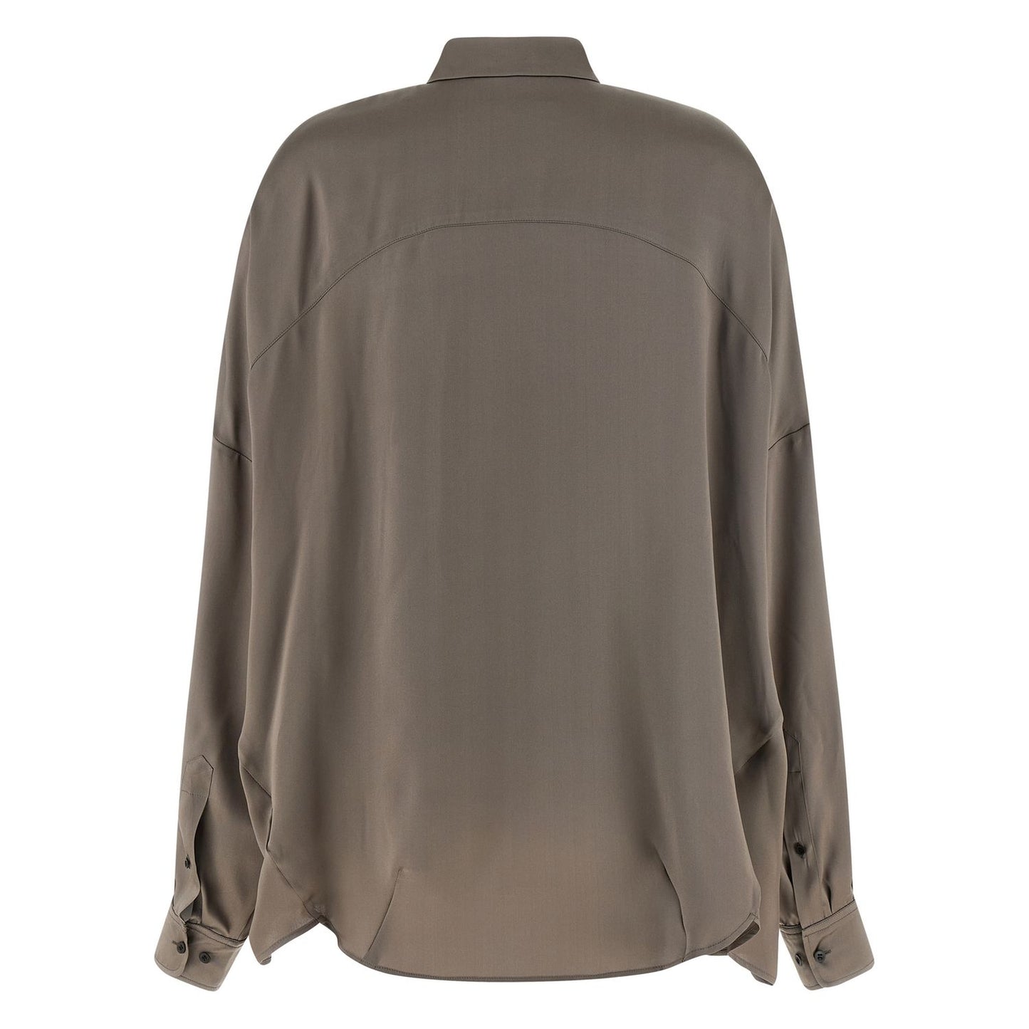Dries Van Noten Gray Silk Blouse