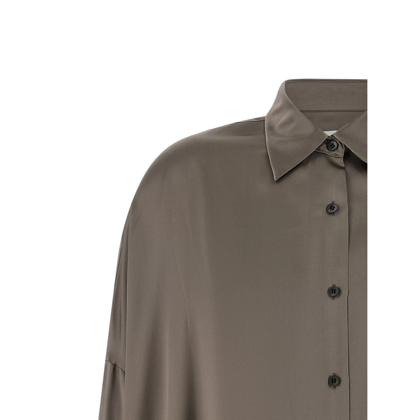 Dries Van Noten Gray Silk Blouse
