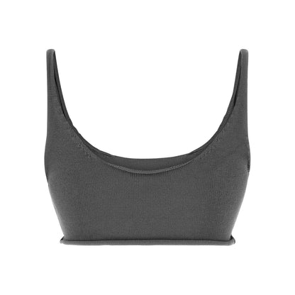 Entire Studios Gray Cotton Sport Bra