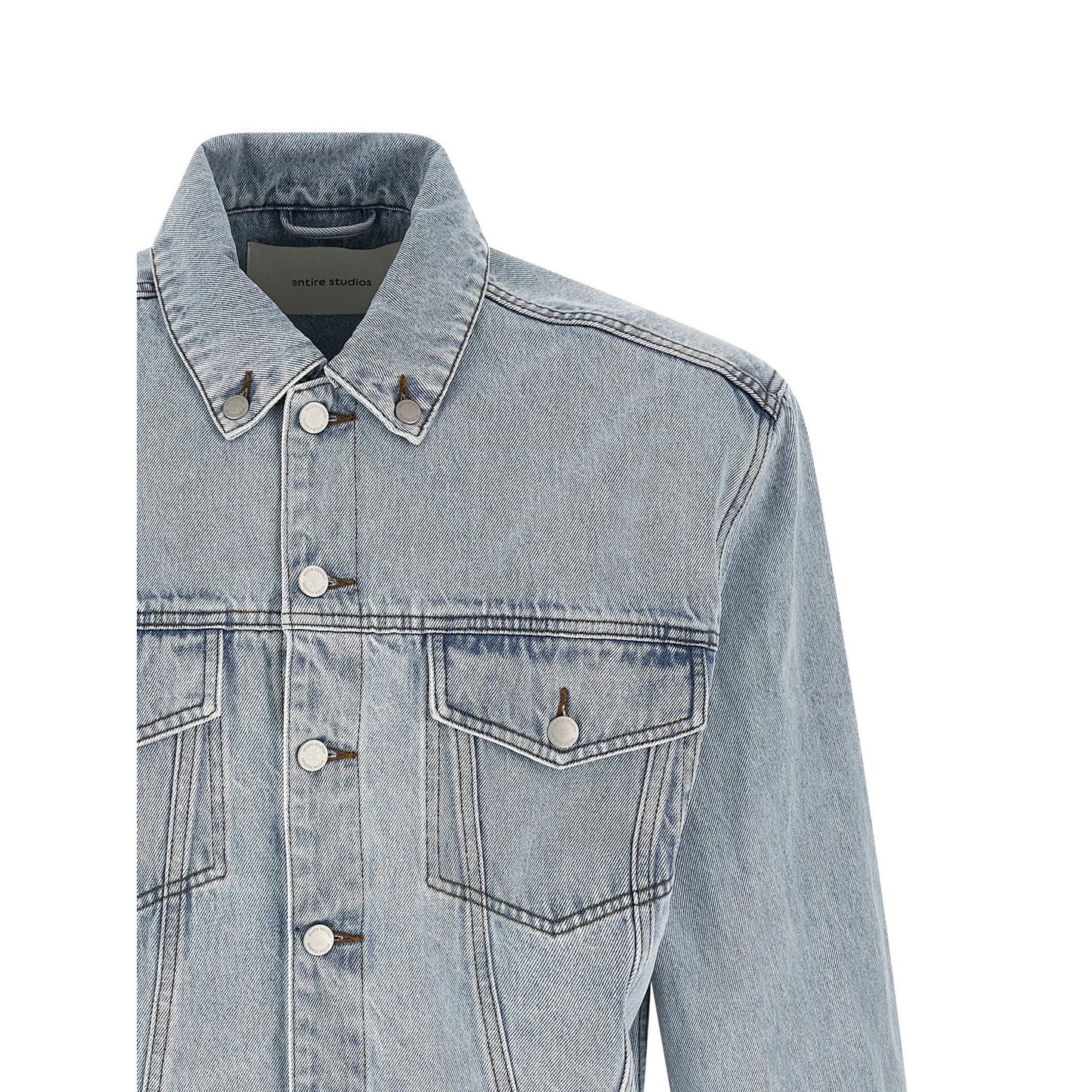 Entire Studios Blue Cotton Denim Jacket