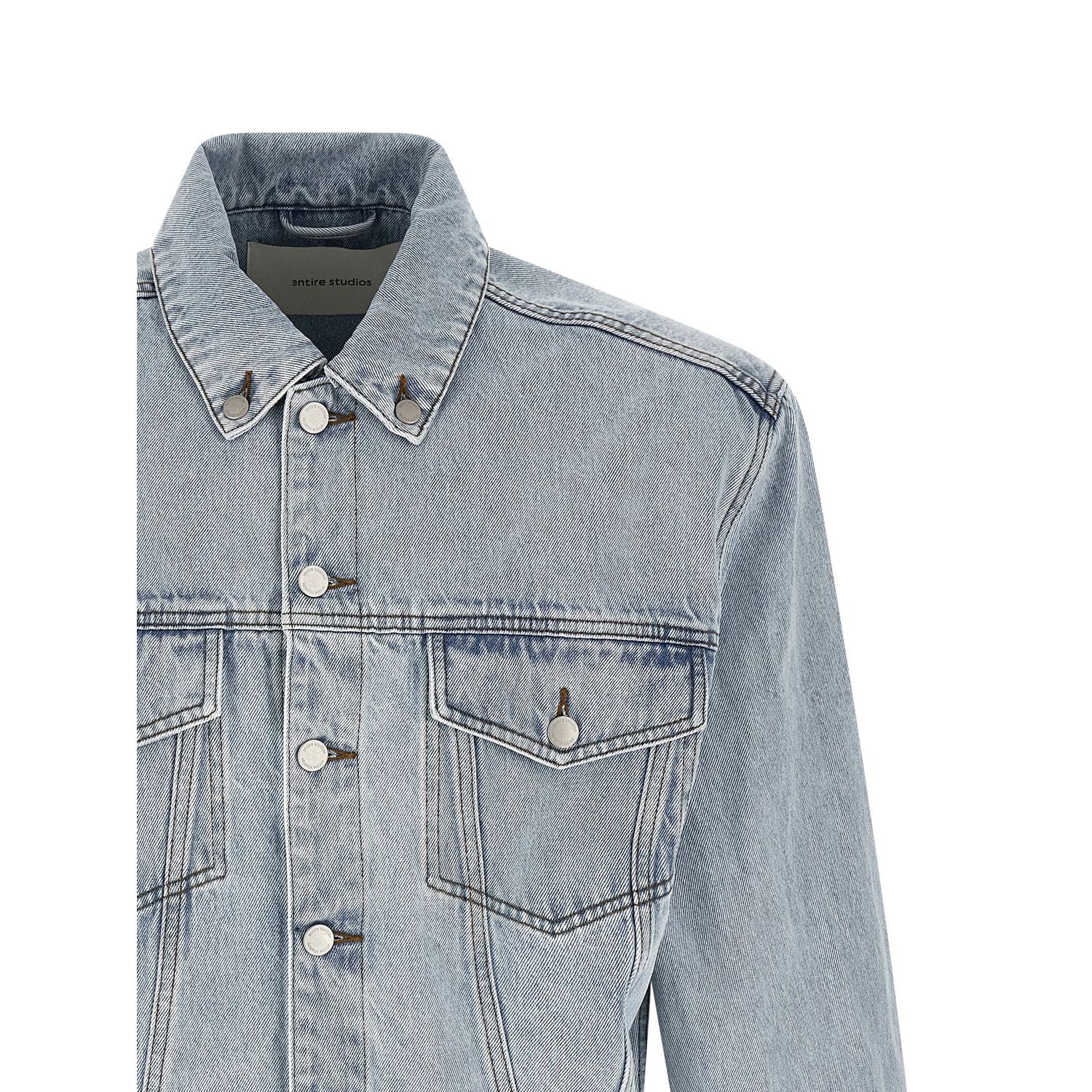 Entire Studios Blue Cotton Denim Jacket