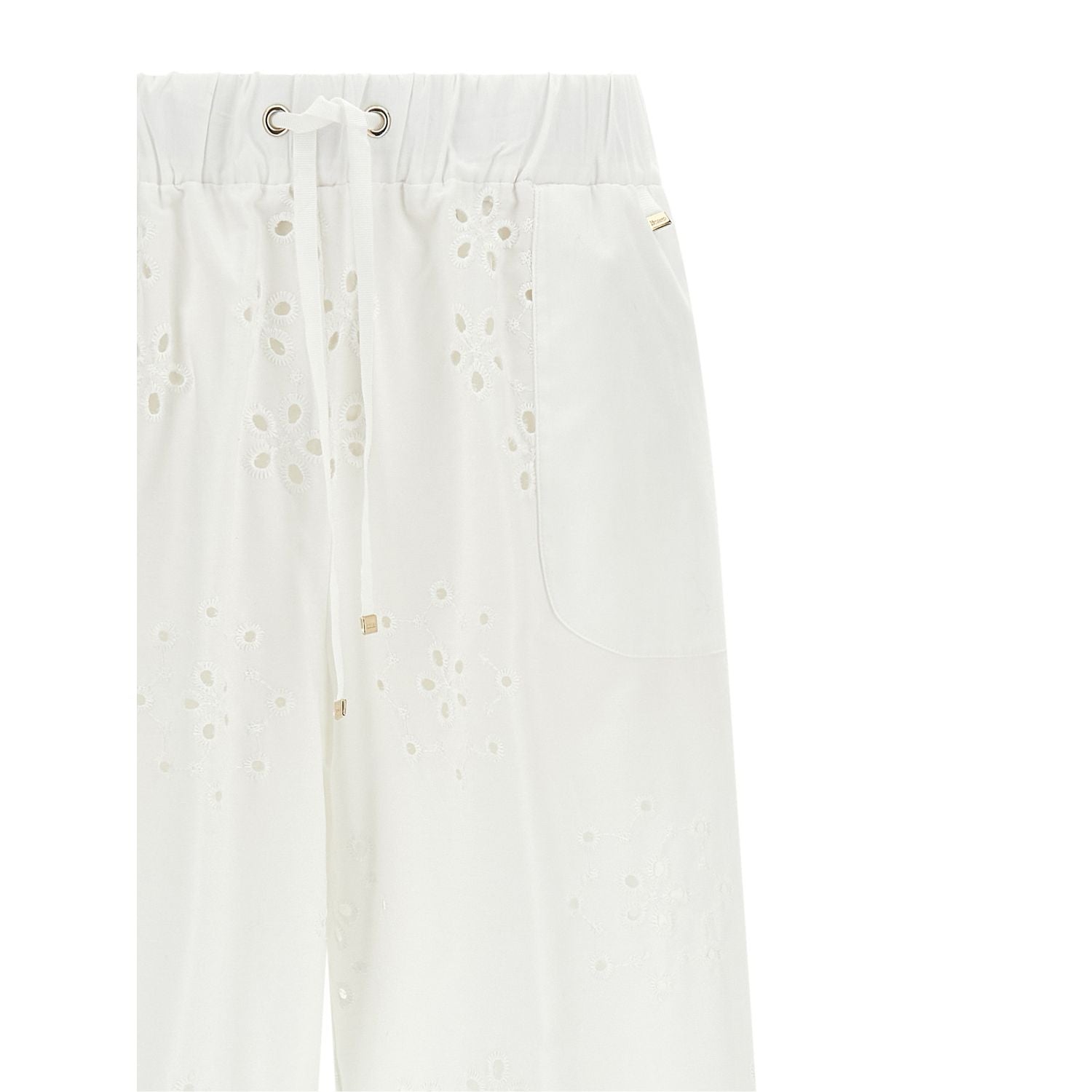 Herno White Cotton Casual Pants