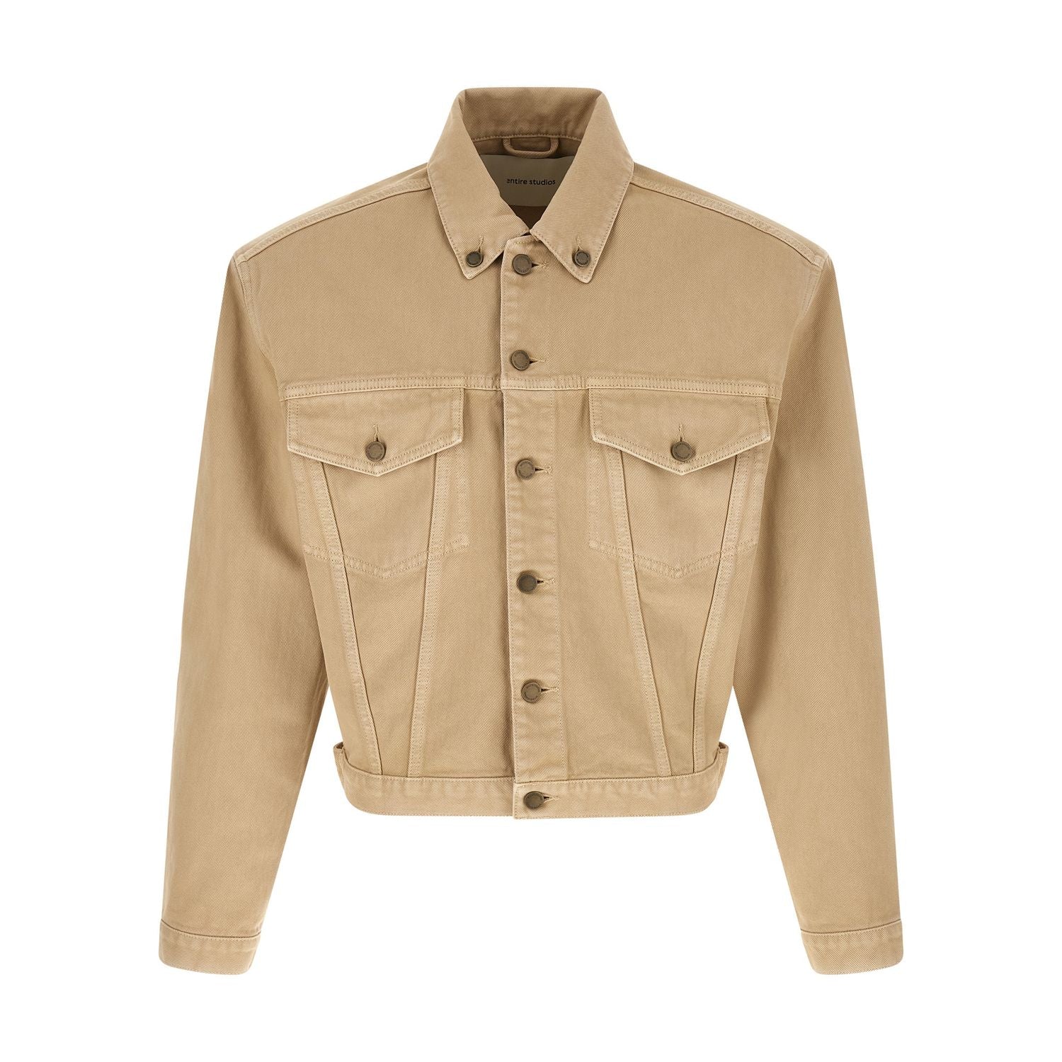 Entire Studios Beige Cotton Denim Jacket