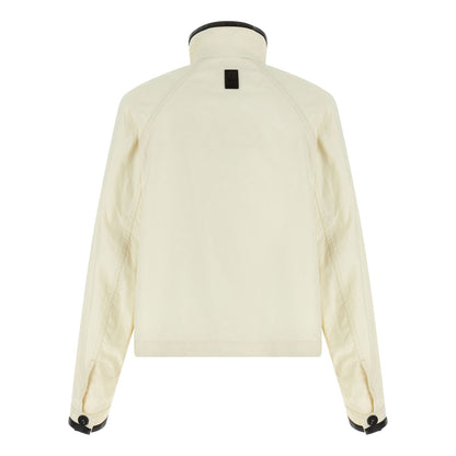 Ferragamo White Linen Full-Length Jacket