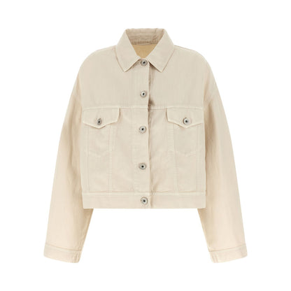 Brunello Cucinelli Beige Cotton Denim Jacket