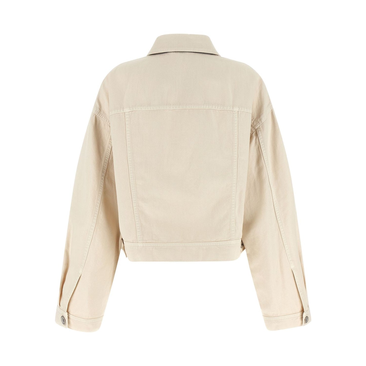 Brunello Cucinelli Beige Cotton Denim Jacket